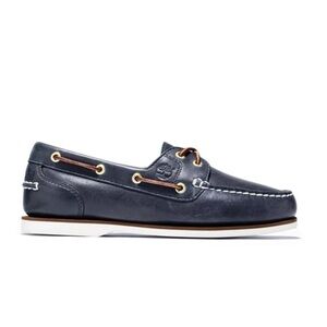 Timberland Womens Navy Leather Boat Shoes Size 9.5